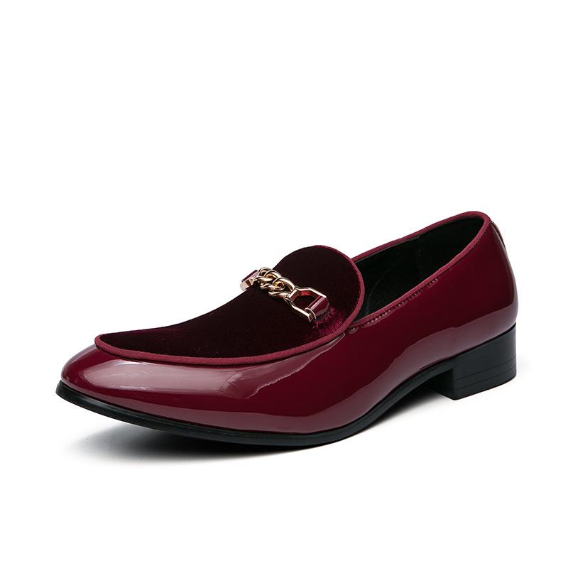 Four Seasons Trendy Casual Leather Slip-On Shoes, Pointed Toe, Breathable, Lazy Design, Size 48. 47 красный