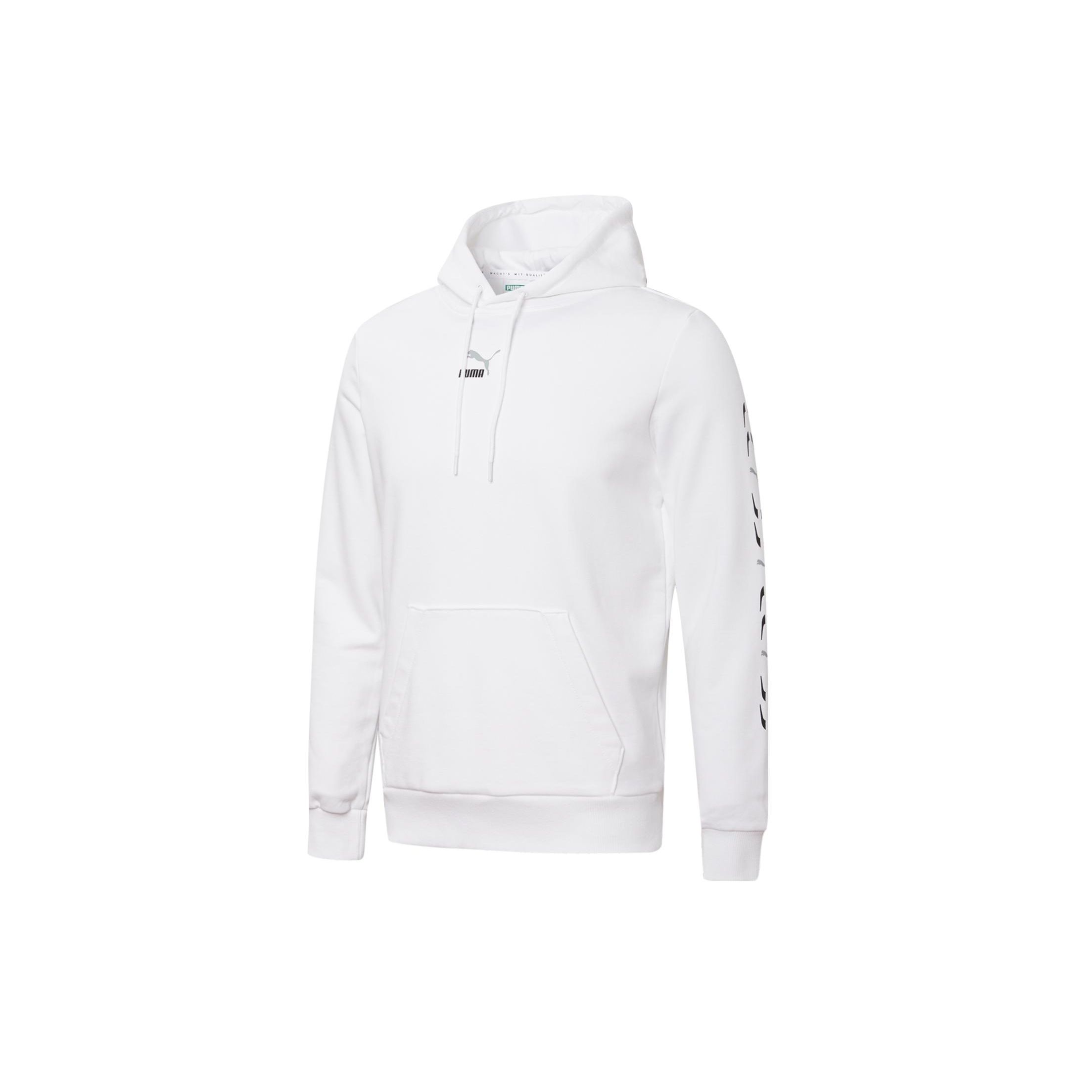 

Puma Solid Color Letter Logo Printed Casual Hoodie Men hoodies White 536657-02 L