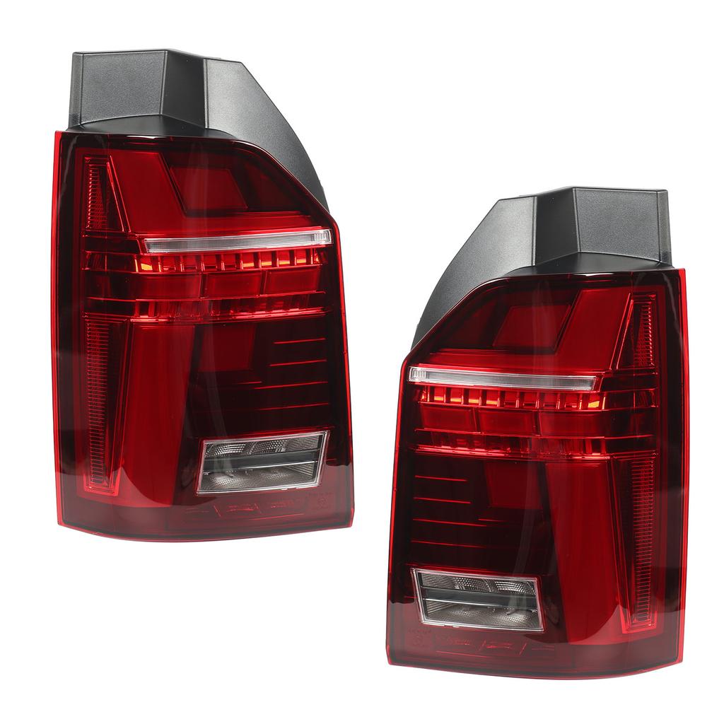 Facelift Look Dynamic Full LED Tail Lights Rear Lamp For Multivan Transporter T6 Pre‑Facelift 2016 To 2019 Red