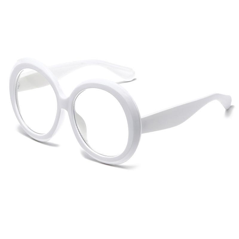 Retro Große Runde Sonnenbrille Damen Brauner Verlauf Große Sonnenbrille Damen Stylisch Luxusmarke Design Spiegel Klare Tönungen