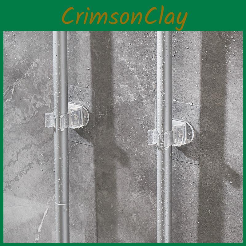 Samolepicí nástěnný neviditelný háček bez vrtání, nepoškozující plastový držák na koště a mop do koupelny