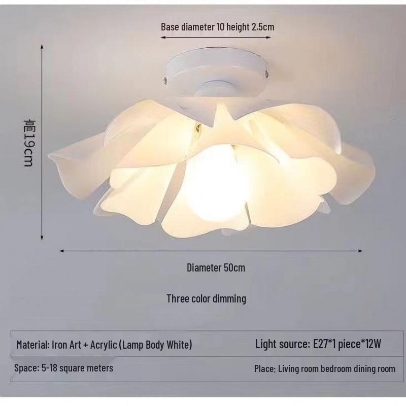 Modern Romantic Chandelier for Restaurant, Living Room, Children's Room, and Bedroom - French Flower Design