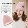 Knit Wool Beanie Hat for Women - Warm Russian Polar Fleece Winter Earflap Hat
