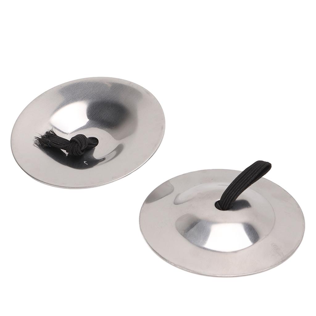 2Pcs Finger Cymbals Pure Copper Wear Resistant Easy Grip Finger for Dance Party Holiday
