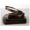 Marine Vintage Brass Table Magnifier Magnifying Reading Glass Wooden Nautical