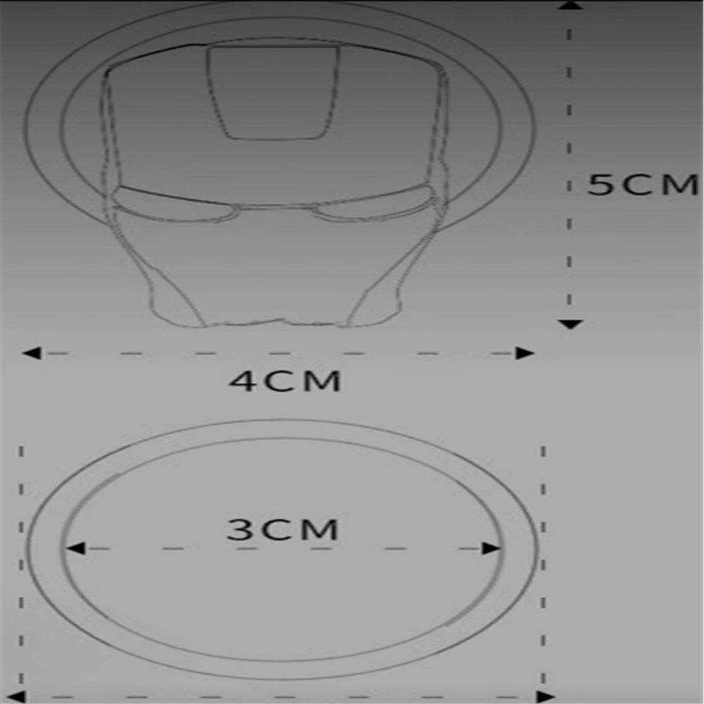 Car Engine Push Button Cover Car Start Stop Button Switch Decorative Cover (Silver Plating)