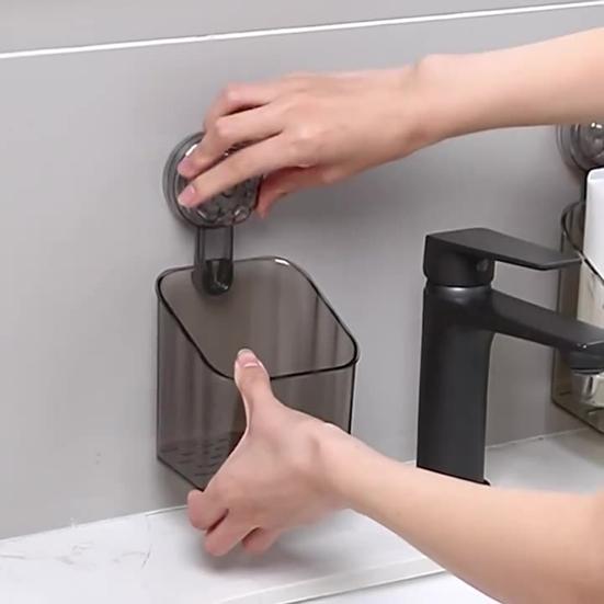 No-Drilling Corner Shower Caddy Suction Cup Holder with Hook Strong Load-bearing Easy to Install Removable Basket Storage Shelf