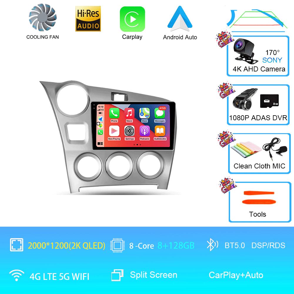 Android 14 For Toyota Matrix 2 E140 2008 - 2014 Radio Stereo Wireless Carplay Multimedia Player GPS Navigation QLED Screen Touch