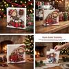 Festive Snowman Paper Napkin Stand Holder for Dining Table, Wood Vertical Wooden Organizer Table Dispenser, Christmas Tissue Storage Holiday