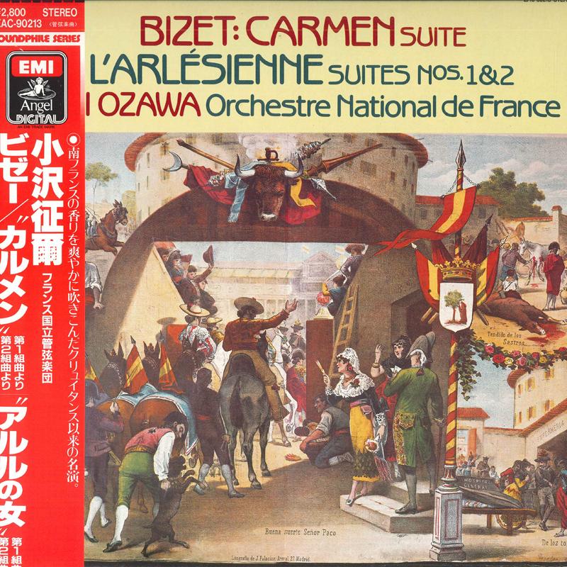 LP Record SEIJI OZAWA - Bizet: Suites 1 and 2 of "Les Les A EAC90213 ANGEL Japan Obi Classical Used