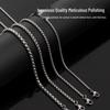 Trendy Interlocking Square Pearl Stainless Steel Men's Necklace - Hip Hop Titanium Jewelry