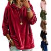 Women S Loose Hooded Long Sleeve Batwing Sleeve Sweatshirt Solid Color