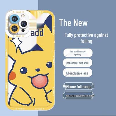 Funda de TPU Blanda Transparente de Pikachu de Venta Caliente para Apple 16/17 Pro Max