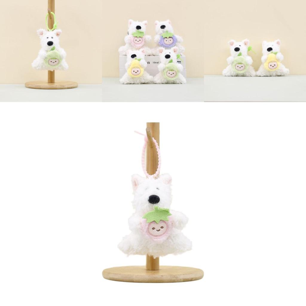 Adorable Plush Toy Cute Dog Keychain Stuffed Animal Bag Charm Soft And Fluffy