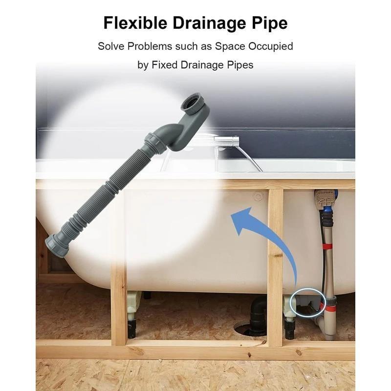 1/2 P Bathtub Drain Fitting With Antiodor P Trap For Bathroom Waste Management