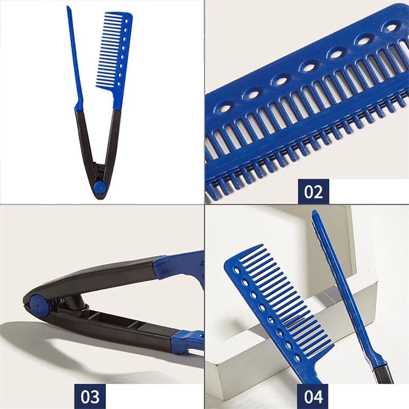 V Shape Hair Straightening Comb Heat Resistant Hair Styling Comb for Home Travel Beauty Hairdressing Tools GZW
