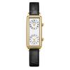 Montre rectangulaire française vintage pour femme à quartz pour un style bureau