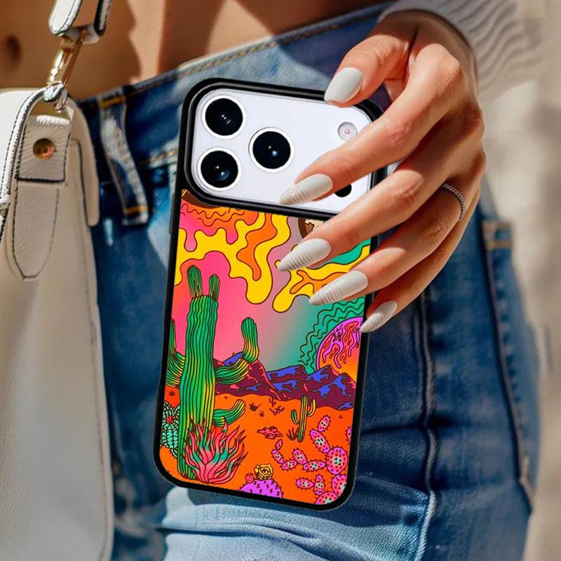 Hippy Hippie Psychedelic Art Phone Case For iPhone 17 Air 14 15 13 12 Max Cover For Apple 14 15 16 16e 11 Pro Max Plus