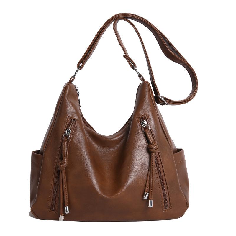 Simple and Fashionable Large-capacity Tote Bag, Retro Casual Shoulder Bag, Commuter Women's Bag