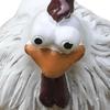 Playful Rooster Garden Figurine - Whimsical Outdoor Decor Piece