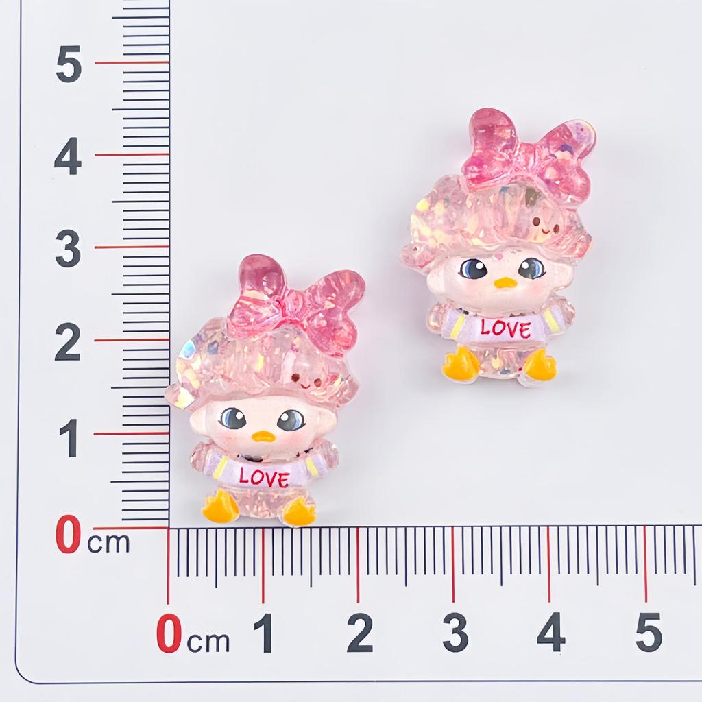 Cartoon Glitter Bubble Girl Resin DIY Accessories for Phone Cases, Hair Clips, and Keychains.
