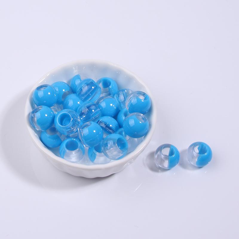 Two-Tone Gradient Plastic Large Hole Beads for Hair and Dreadlock Decoration
