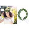 Frcolor Flower Crown, Hairband, Headpiece, Green Leaf, Flower Crown, Hair Ornament, Halloween, Christmas, Party, Wedding, Entrance Ceremony,
