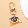 European & American Cross-Border Alloy Jewelry: Graduate's Hat & Flower Pendant Charm