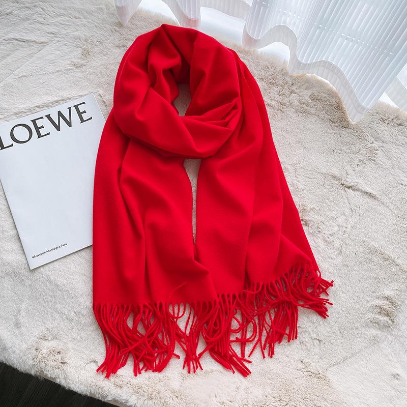 Korean Style Women's Imitation Cashmere Scarf: Cozy Autumn and Winter Shawl for Men and Women