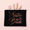 Team Bride Makeup Bag Bachelorette Party Cosmetic Bags Purse Bridesmaid Toiletries Organizer Pouch Wedding Bride Shower Gifts