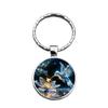 Modern Hummingbird Blossom Alloy Keyring With Glass Finish For Promotional Gifts And Party Favor Use