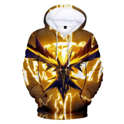 2025 Fashion New Cartoon Anime Pocket Monsters Pikachu Children's Sports Shirt 3D Digital Printing Fashion Leisure Birthday Gift