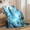 Virgin Mary Clouds White Flowers Blanket  Printed Blanket for Living Room Bed Couch lunch break Soft Cozy Blanket for Friend's festival Gift