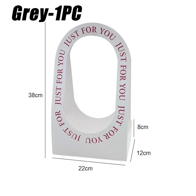 

День святого Валентина Полая складная ручная корзина для цветов Простая коробка для цветов Бумажная сумка-тоут Подарок на День матери Коробка для цветочной композиции