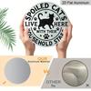 2D Flat, 1pc 7.87 X 7.87inch Pet Cat Warning Metal Aluminum Wall Art Sign | Unique Design, Easy To Hang, Durable, Long-lasting, Suitable for Home