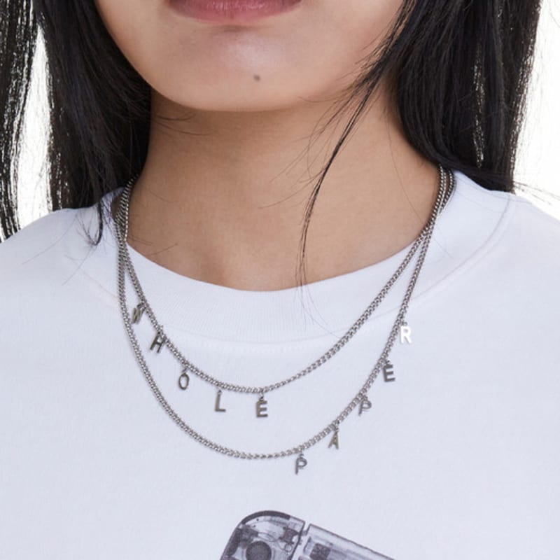 

Whole paper initial necklace ONE