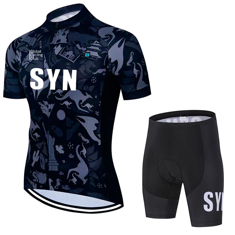 2026 SYN New Men's Cycling Jersey Set, Summer Sponge Seat Cushion, Cycling Bib, Road Bike, Bicycle Top, Bicycle Sports Shirt Set