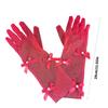 Delicate Sheer Gloves for Infants Feature Sweet Style Bowknot Detailing Stage Performances Essential Mittens