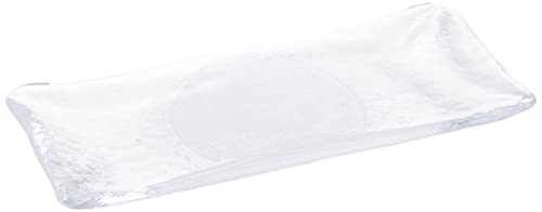 

Yoshinuma Glass Shirayuki Glass Plate, Medium Rectangular Plate, 23 x 10 cm, Made in Japan