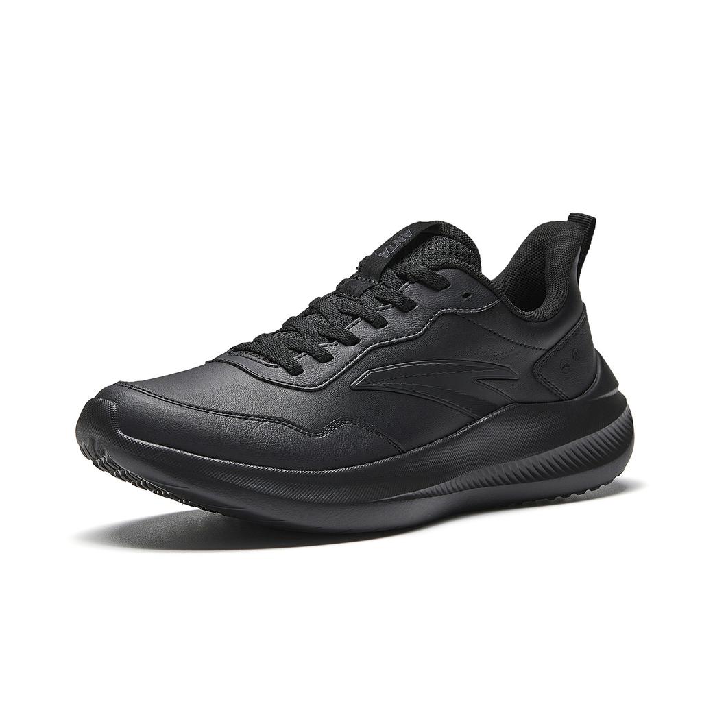 Anta Sky Cushioning Slip Resistant Lightweight Low top Casual City Commuting Running Shoes Men's Basic Black 912615541-13