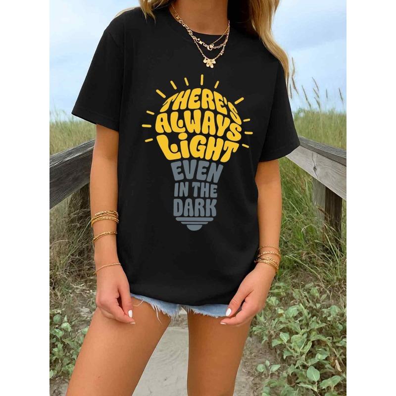 

Women s Faith T-Shirt ,Black with Yellow Print Casual Round Neck Short Sleeve Tee for Church, Casual Attire & Year-Round S чёрный