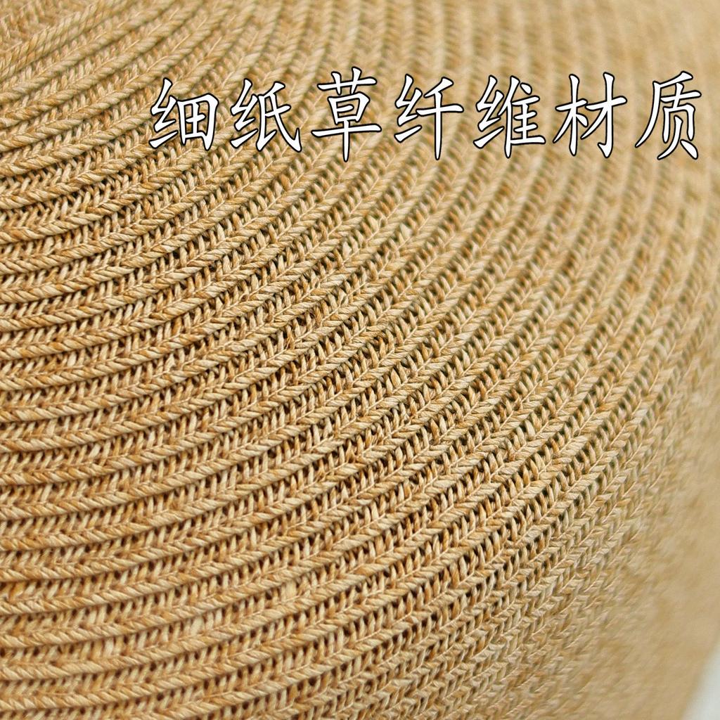 Japanese sweet skirt bow flat top hat women's spring and summer straw beach vacation versatile sunshade top hat
