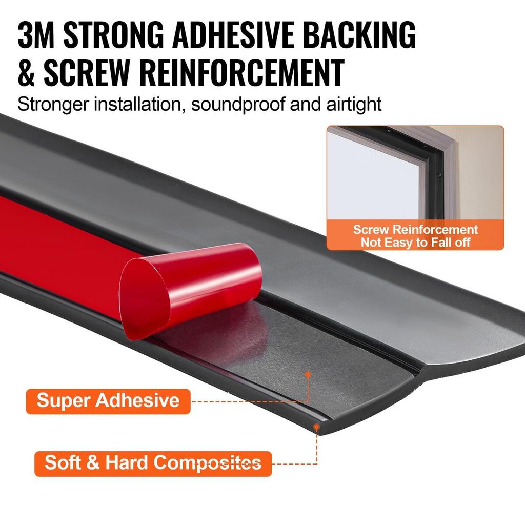 Garage Door Top and Sides Seal Strip 20 FT Universal Weather Stripping