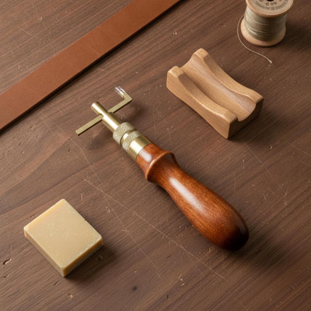 Adjustable Stitching Groover Handheld with Wooden Handle