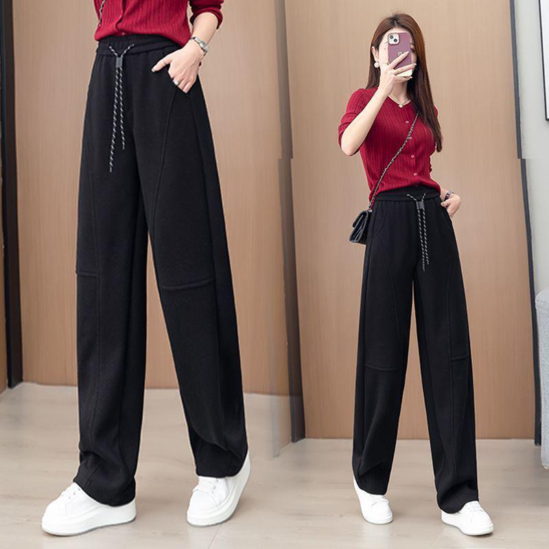

Women s Yellow High-Waisted Wide-Leg Scissor-Cut Pants - Elastic, Loose Fit, Casual, Perfect for Spring/Autumn 2026. M (90-105 lbs)