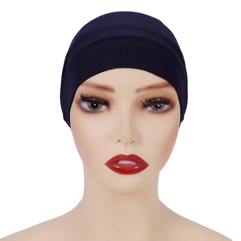 27 Colors Fashion Women Inner Hijab Tube Muslim Turban Cap Bonnet Plain Islamic Underscarf Cotton Jersey Undercaps Mujer Hat