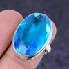 Swiss Blue Topaz Gemstone Handmade 925 Sterling Silver Jewelry Ring Size 5 I3S29