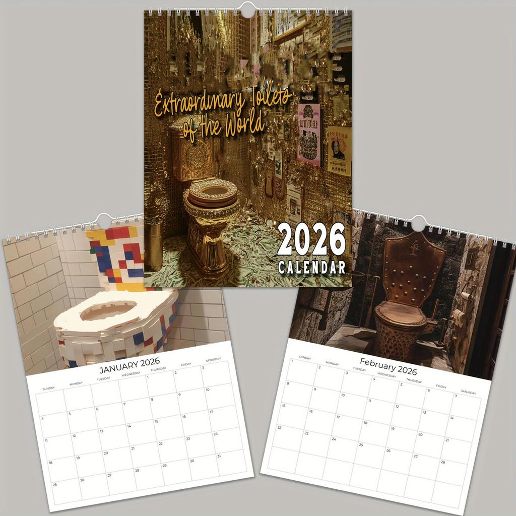 Unique Toilet Calendar, Creative And Fun Bathroom Calendar