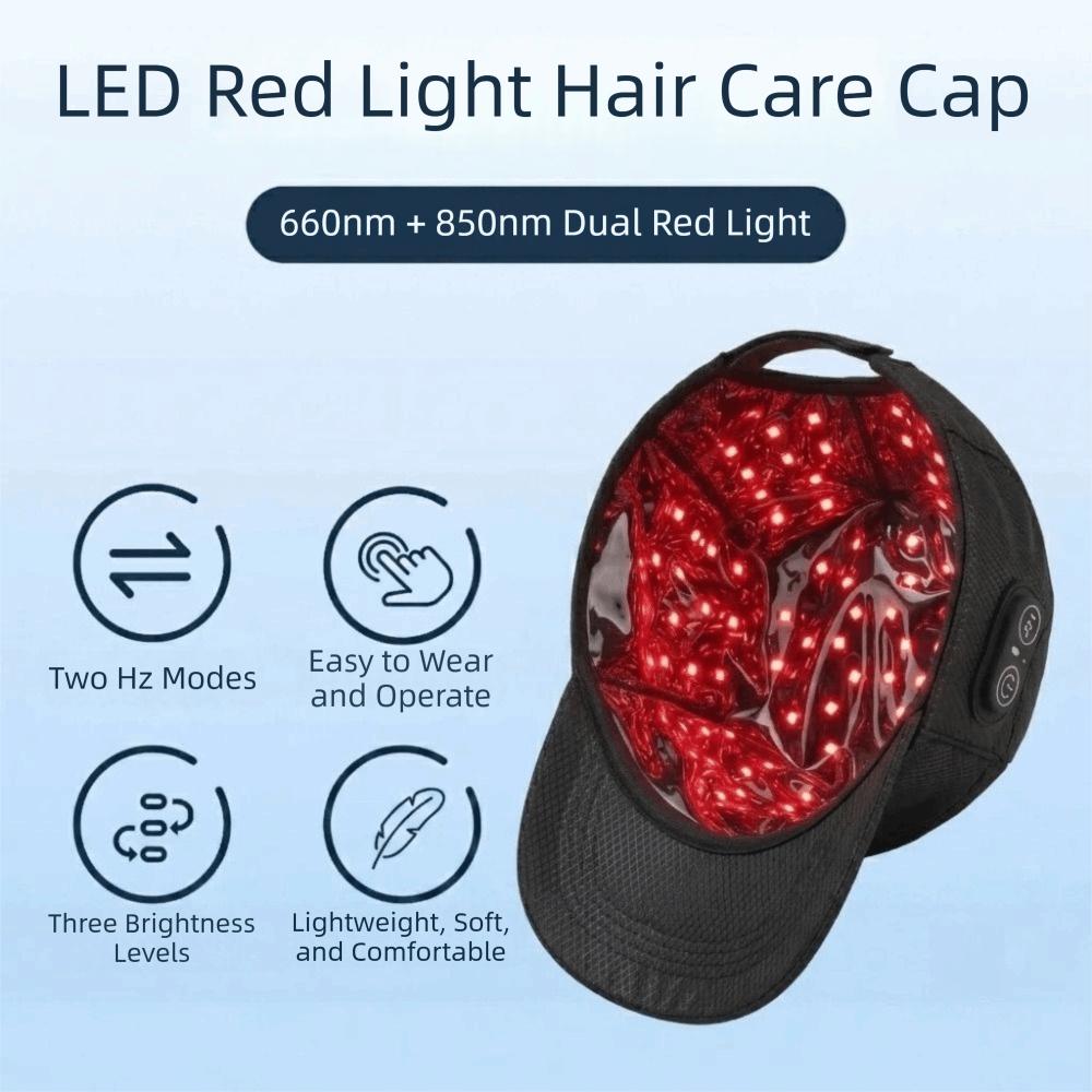 Red Blue Light Hair Growth Device Infrared Light Laser Hair Care Cap  for Men and Women