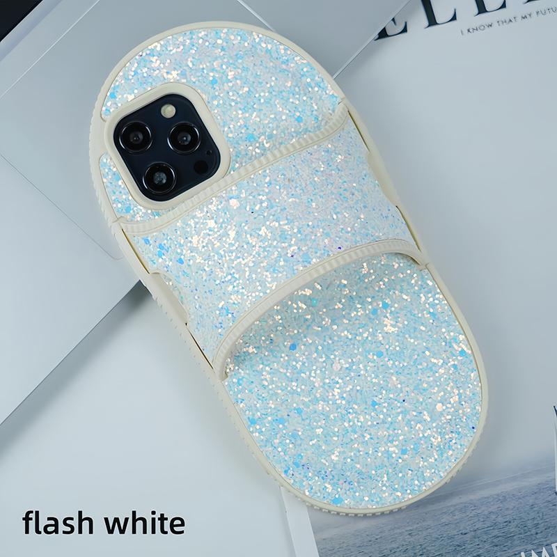 

Роскошный Мягкий ТПУ Зеркальный Блестящий Бриллиантовый Чехол-тапочки для телефона iPhone 15 Pro Max 11 12 13 14 Pro Max Бампер Подставка Задняя крышка for iphone11(6.1 )